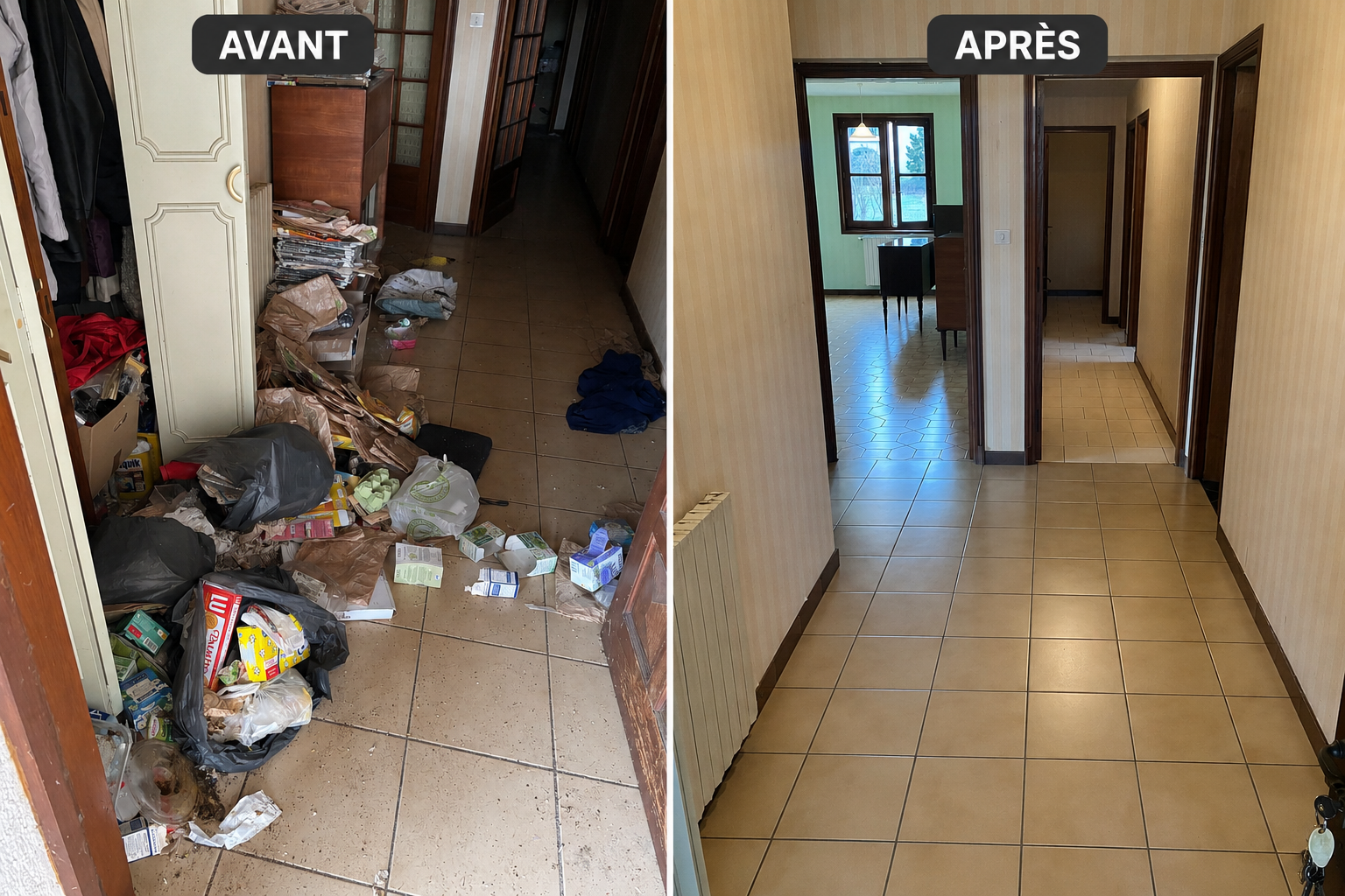 Nettoyage après sinistre dans un logement